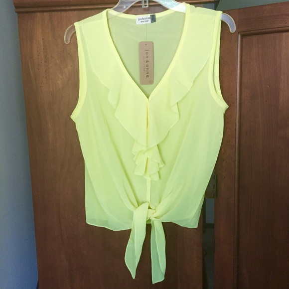 Jon & Anna Tops - 🌼NWT Jon & Anna yellow ruffle blouse🌼